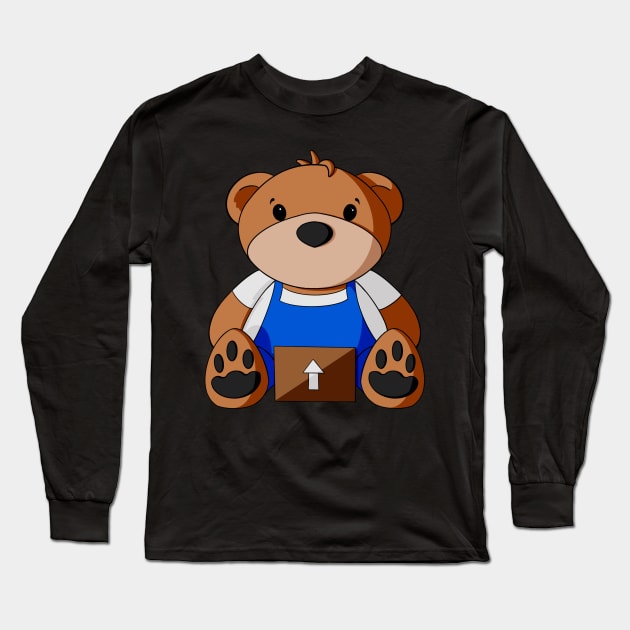 Mover Teddy Bear Long Sleeve T-Shirt by Alisha Ober Designs